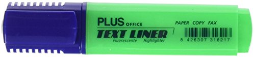 Plus Office Text Liner - Rotulador fluorescente, 12 unidades, verde