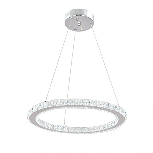 luz de techo de cristal, anillos Ø Una lámpara colgante 50cm LED de luz de techo
