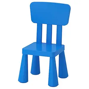 Ikea Mammut Polypropylene plastic indoor/Outdoor Childrens Chair (Blue)