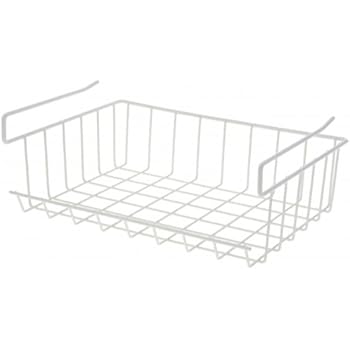 Schrankkorb zum Einhängen - Metall - weiß - Regalkorb