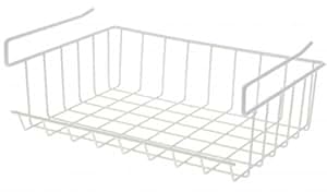 Schrankkorb zum Einhängen - Metall - weiß - Regalkorb