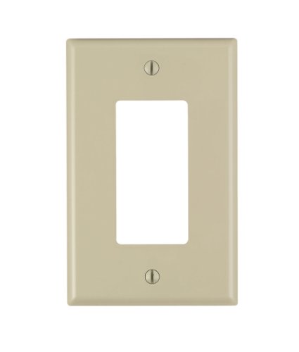 LevitonPJ26-I 1-Gang Decora/GFCI Decora Wallplate, Midway Size, Ivory
