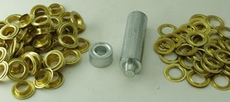 Einschlagstempel Einschlagwerkzeug XL 16 mm 20 Ösen Messing Ösenwerkzeug