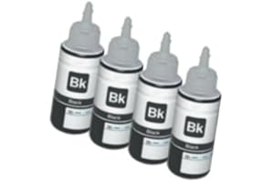 PRINTING SAVER 4x BLACK compatible ink cartridges for EcoTank ET-2500 ET-2550 ET-2600 ET-4500 ET-4550 ET-14000 L120 L200 L210 L310 L350 L355 L365 L555 L1300 | T6641 C13T664140 70ml