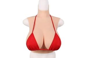 Tauzveok 6. Generation Silikonbrüste Brustformen,Herren Ölfreie Silikonbrust, Prothese Künstliche Brüste Für Crossdresser Transgender Weiblichen Charakteren Mit Großer Büste,Beige 02,Gel H