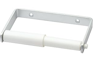 Merriway BH02037 Toilet Paper Roll Holder Aluminium with White Roller Fitting