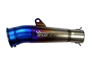 Open Throttle Racers Evo GP style Slim 51 MM Inlet Stainless Steel Universal Slip-On with DB Killer for Mid Size Multi Colour