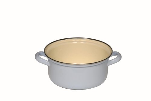 RIESS Kasserolle mit Chromrand, Gemüsetopf, mit 2 Griffen, Ø 18 cm, 1.5 l, blau