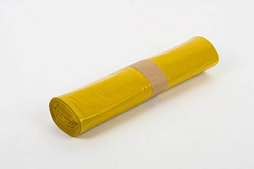 Funny LDPE-Regenerat Müllsäcke, gelb, gerollt, 120 l, Typ 60, 1er Pack (1 x 250 Stück) - 2