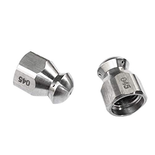 bobotron Pulvérisateur de Tuyau Nettoyeur Haute Pression Pulvérisateur de Tuyau de Nettoyage D'égout Buse Rotative 5 Jets (1/4 Pouce F)