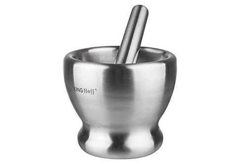 Mörser Mit Stößel aus massiver Edelstahl Gewürzmörser - 2
