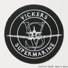 Vickers Super Marine Spitfire Aircraft Company Embroidered Iron On Patch/Embroidery Sewing Patch by GadgetsGlobal (Free Gift Heart Patch)