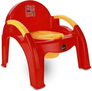 KORBOX Potty Toilet Trainer Seat/Chair with Lid and High Back Support for Toddler Boys Girls (Age 7 Months to 3 Years) Potty Seat (RED)
