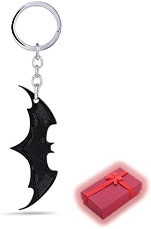 Nido del Bimbo – Keyring Superhero Type Marvel The Avengers DC Comics Justice League of America Star Wars Movies Games Cartoon Comic Manga Villains Bad Guys Good Guys Batman Batarang Vintage (BLACK)
