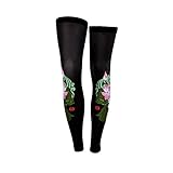 Chinese Style Cycling Compression Leg Sleeves Cool Summer Leg Pro, XXL, Lotus