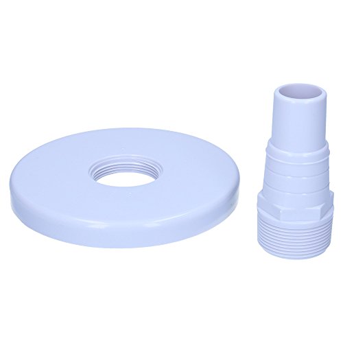 Saugplatte für Skimmer von SL247, zum Anschluss von Bodensaugern inkl. Schlauchtülle für 32/38mm Poolschlauch, passend für Miniskimmer mit einem Durchmesser von ca. 15,5cm - 2