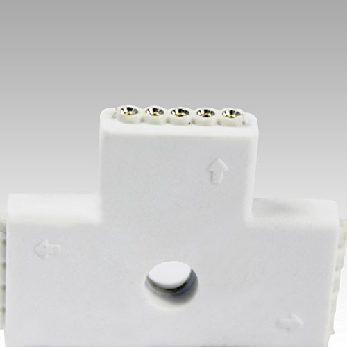 L-Form 5 PIN LED Light Strip-Adapter Anschluss für 5050 RGBW-Streifen Licht Weiß (10 Stück) (T shape) - 2