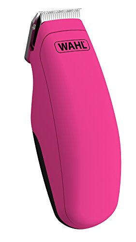 Wahl Pocket Pro Hair Trimmer Battery Black Rubberised 8066-717 - Pink