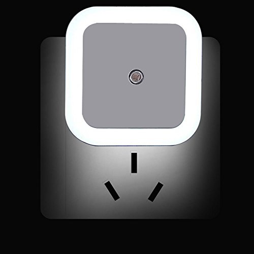 Nachtlicht, FIDEA night Licht 0.5W Plug in LED Nachtlicht Lampe mit Sensor, mit automatischer Dämmerung bis Dämmerung Lichtsensor, weiß, 4er Pack (Platz)