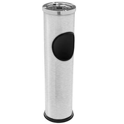 BBTradesales sur Pied d'extérieur en Acier Inoxydable Poubelle Cendrier