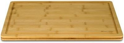 Premium Organic Bamboo [ HEIM CONCEPT ] Extra Large Cutting Board and Serving Tray with Drip Groove [ 18 x 12 x Ã‚Â¾ inch Thick ] Eco-Friendly Thick Strong Bamboo Kitchenware by Heim Concept