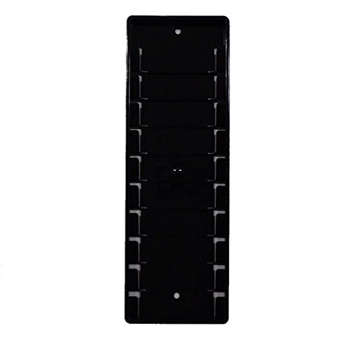 Wandhalter / Kartenhalter für 10 Benutzerkarten / Mitarbeiterkarten / User-Card *SCHWARZ* z.B. für Zeiterfassung / Timerecording