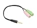 Produktbild Good Connections Klinkenkabel - 3,5mm Stecker an 2x stereo Kupplung - 4-polig - schwarz - 0,2m, ADK-1400S