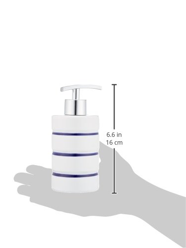 WENKO 21053100 Seifenspender Marine Weiß, Keramik, 7.2 x 16 x 7.2 cm, Weiß - 4