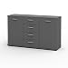 Produktbild CARO-Möbel Kommode Sideboard Highboard Chicago in Grau mit 2 Türen und 4 Schubladen
