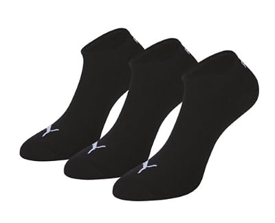 Puma invisble - Chaussettes de sport - Mixte adulte - Lot de 3 Noir 39/42