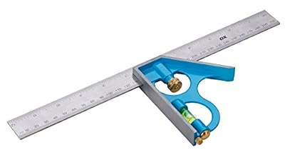 OX Tools P025630 Pro Combination Square-300mm / 12", Bleu, 300 mm/12-Inch