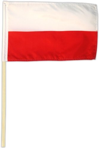 Fahne Flagge Polen 30 x 45 cm mit Stab