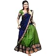 RENVAANI FASHION Women's Indian Traditional Unstitched Kanjivaram Kanchipuram Silk Pure Zari Weaving Lehenga Choli Along With Dupatta With Unstitch Blouse