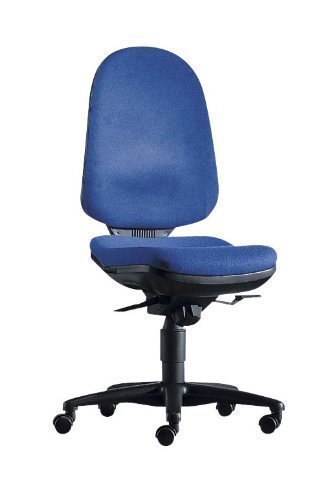 Preisvergleich Produktbild Bandscheiben-Drehstuhl Synchro Pro 4 blau inkl. Schukra ohne Armlehnen