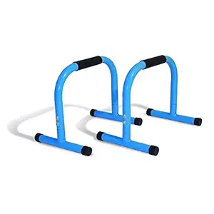 IBS Heavy Duty Push Up Station Fitness Exerciser for Upper Body Muscles Color Sky Blue