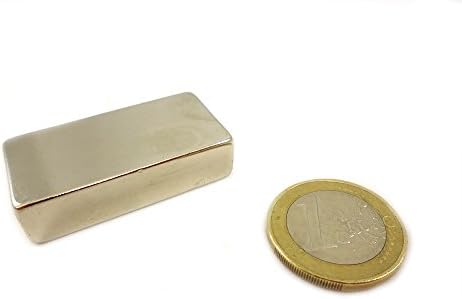 2 Neodymium Magnet Block, 40 mm Long X 10 mm wide to 20 mm Thickness, 17 kg Pull.
