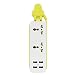 Produktbild ONEVER UK-Stecker Verlngerung Steckdose tragbarer Reise Power Strip berspannungsschutz mit 4 USB (Total 5V 2A Output) Smart Charger-Ladegert Desktop Hub Kreative Kabelumwicklung Entwurf