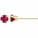 Produktbild paintballmarkierer CT rund 4 mm natur Rubin Rot 14 K Gelb Gold Damen-Ohrstecker