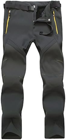 Men's Soft Shell Waterproof Trousers(Grey,UK S/Tag L)