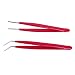 Produktbild 908-T301 2pcs Edelstahl Pinzette Set mit isolierten Beschichtung Griff 145mm
