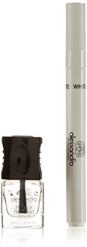 alessandro Effektlack French Liner Set weiß, 1er Pack (1 x 8,2 ml)
