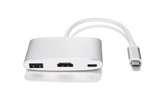 Supremery - 4k USB 3.1 Typ C zu HDMI Adapter USB-C Adapter Digital AV | USB 3.1 SuperSpeed+ | Ladefunktion Power Delivery | 4k UHD / Full HD 1080p Ultra HD 3840x2160 | für Apple Macbook 12“ neues MacBook 2016 2015, Google Chromebook Pixel oder ASUS Zen AiO