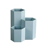 estuche porta lapices originales Medidas:11 x 11 x 12 cm. LIKELUK Organizador de escritorio para bolígrafos y lápices, cubilete para lápices, lapicero , color azul 11 * 11 * 12cm