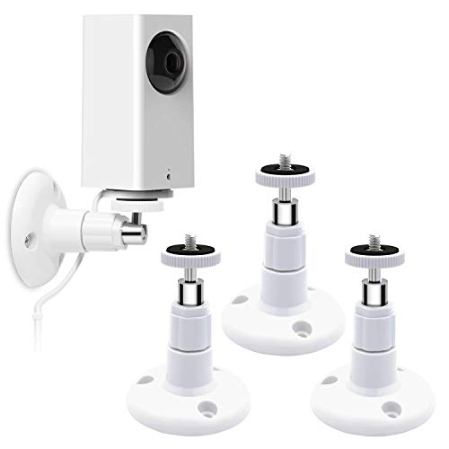 Preisvergleich Produktbild FYOUNG Halterung für Sicherheitskameras, 3 Intelligente Wandhalterungen für Innen- und Außenbereich, für Arlo Cam, Arlo Pro, kabellose Kameras Etc. (Standardgröße) weiß