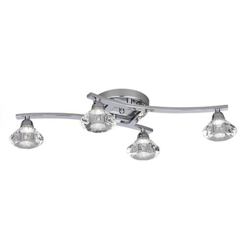 Sculptured Ice 4 Light Ceiling Spotlight