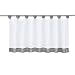 Produktbild 1er-Pack Schlaufen Scheibengardine für Küchen Voile Raffrollo Vorhang (HxB 45x90cm, grau)