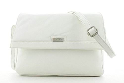 Preisvergleich Produktbild Pamela Damen Schultertasche Umhängetasche Leder Weiß