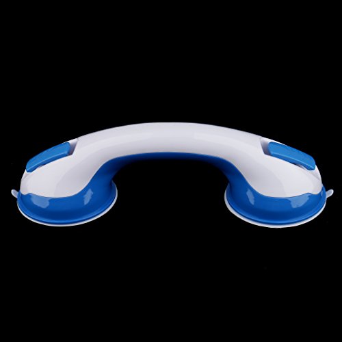 MagiDeal Griffstange Duschgriff Badewannengriff Saugnapfgriff Wannengriff Sauggriff Haltegriff mit Saugnäpfen – Blau - 8