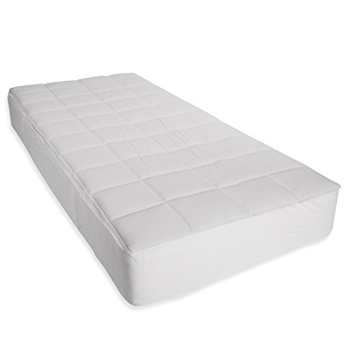 sinnlein® Mikrofaser-Unterbett für besonders guten Schlafkomfort und Entspannung, Matratzenauflage / Matratzenschoner mit Spannumrandung, erhältlich in verschiedenen Größen, Soft Touch, für Boxspring- und Wasserbetten geeignet, ideal auch für Allergiker (120 x 200 cm) - 2