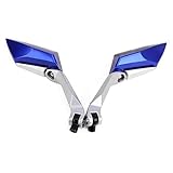 motorroller teile shop Maße siehe Abbildung. 1 Paar Rückspiegel für Motorrad, Motorroller, Schrauben, 8 mm, 10 mm, M8 M10, Farbe Blau